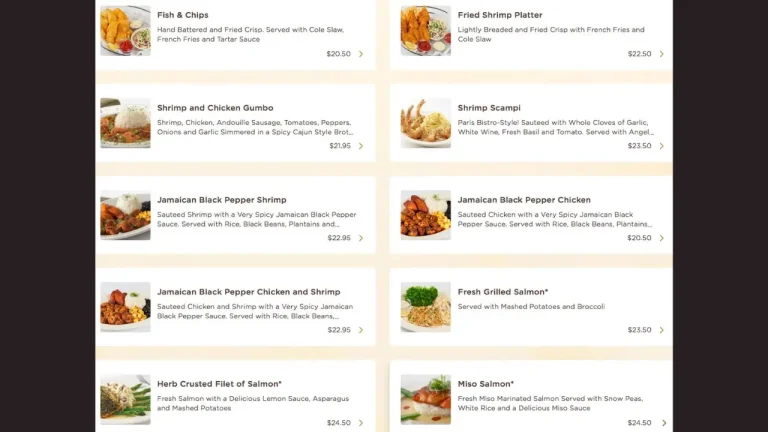 cheesecake factory menu