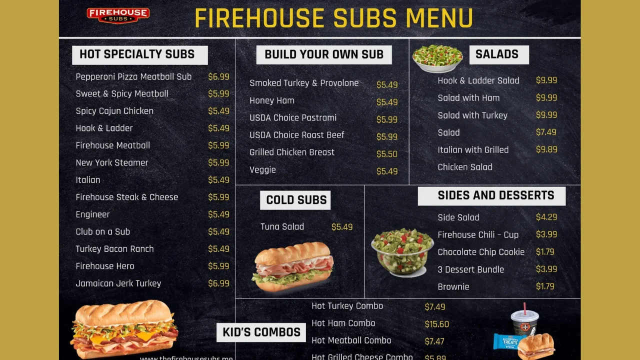 firehouse subs menu