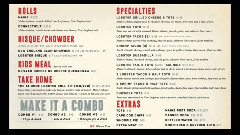 cousins maine lobster truck menu