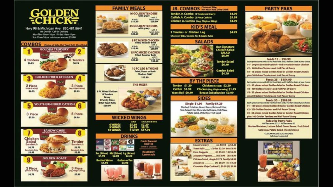 golden chick menu
