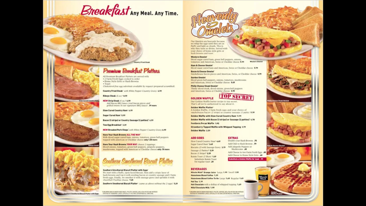 huddle house menu