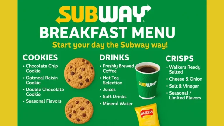 subway breakfast menu