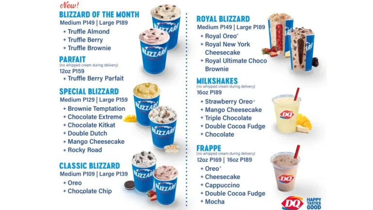 dairy queen menu